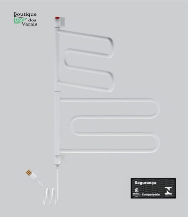 Toalheiro Aquecido Elétrico para Banheiro | Modelo Nóbile | Giro 180 ° | Para secar toalhas | Boutique dos Varais - Imagem 4