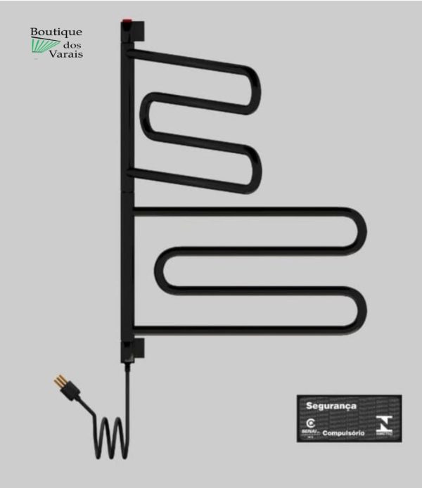 Toalheiro Aquecido Elétrico para Banheiro | Modelo Nóbile | Giro 180 ° | Para secar toalhas | Boutique dos Varais - Imagem 3