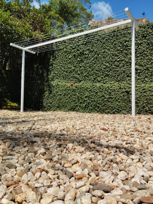 Varal Externo de Chão em T de ferro zincado com 08 Cabos de Aço de até 3.3M | Ferro zincado ou Inox | Boutique dos Varais - Imagem 2