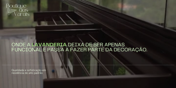 Varal de Parede ( Mágico) em Alumínio | Embutido | Branco ou preto | Boutique dos Varais - Imagem 2